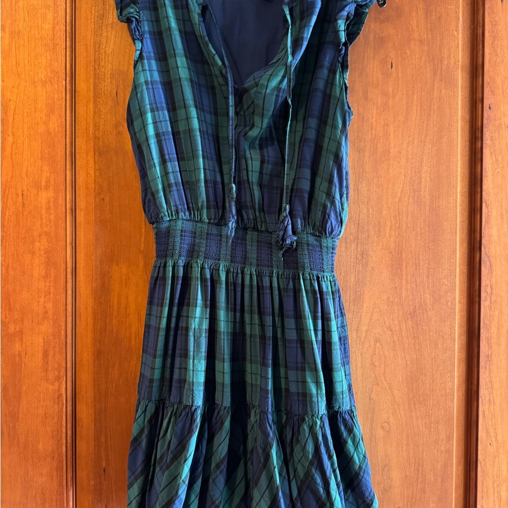 Vineyard Vines Blue and Green Plaid Dress